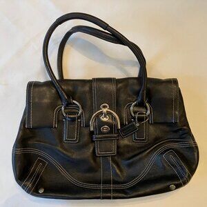 Coach Leather Satchel Black Bag. Brand New, Never Been Used.